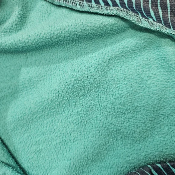 Adidas Hoodie Sweatshirt Boys L 14-16 Blue/Turquoise Striped - Picture 5 of 8